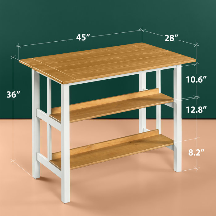 August Grove® Stetler Solid Wood Prep Table & Reviews Wayfair